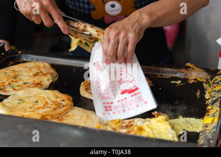 Tianjing Chong Zhua Pancake à Taipei - Restaurant à Taipei, Taiwan Banque D'Images