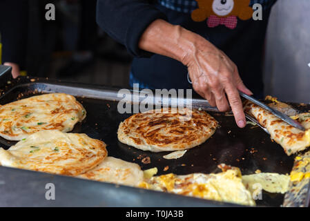 Tianjing Chong Zhua Pancake à Taipei - Restaurant à Taipei, Taiwan Banque D'Images