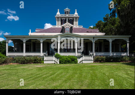 Joseph Jefferson (Sud de l'hôtel particulier de style plantation), Rip Van Winkle Gardens, New Iberia, Louisiane, États-Unis d'Amérique, Amérique du Nord Banque D'Images