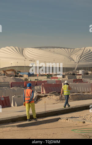 La construction d'al-Wakrah football stadium par Zaha Hadid, Doha, Qatar Banque D'Images