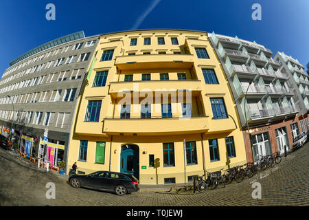 L'Alliance 90 / Les Verts, l'office fédéral, lieu avant la nouvelle porte, milieu, Berlin, Allemagne, BUENDNIS 90/DIE GRUENEN, Bundesgeschäftsstelle Platz, vo Banque D'Images