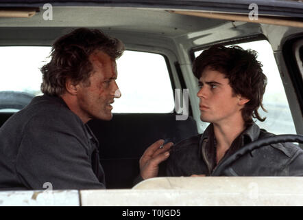 RUTGER HAUER, C. Thomas Howell, l'HITCHER, 1986 Banque D'Images