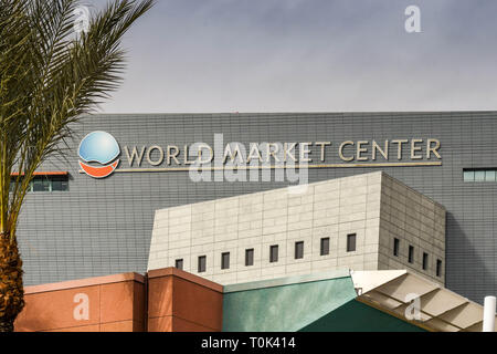 LAS VEGAS, NV, USA - Février 2019 : Extérieur de la World Market Center à Las Vegas. Banque D'Images