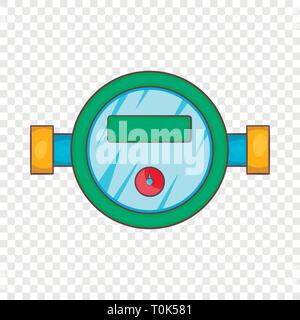 Compteur d'eau dans l'icône de style cartoon Illustration de Vecteur