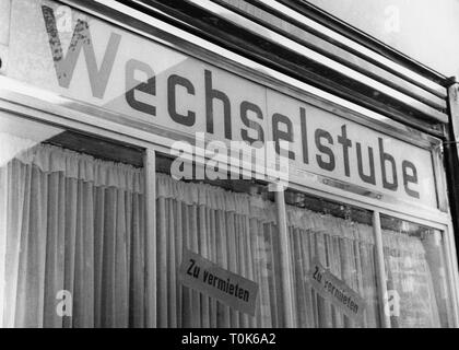 Géographie / voyage, Allemagne, Berlin, de la politique, après la construction du mur a fermé un bureau de change, 26.10.1961, Additional-Rights Clearance-Info-Not-Available- Banque D'Images