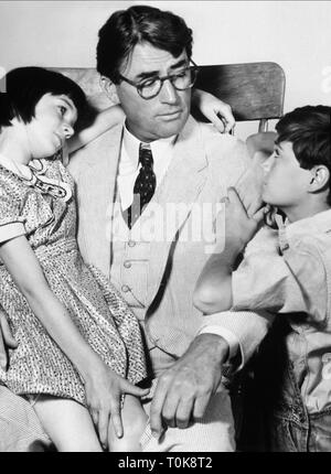 MARY BADHAM, Gregory Peck, PHILLIP ALFORD, TO KILL A MOCKINGBIRD, 1962 Banque D'Images