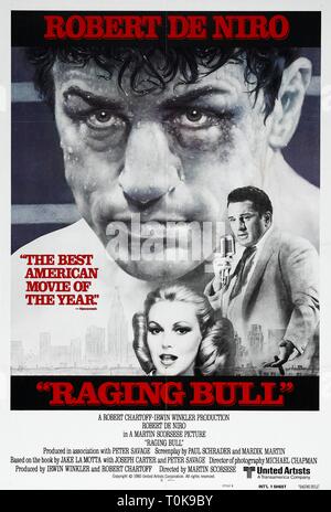 ROBERT DE NIRO AFFICHE, Raging Bull, 1980 Banque D'Images