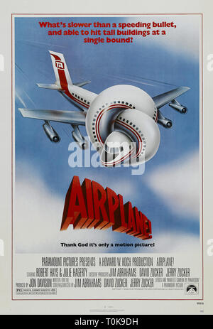 L'affiche de film, 1980, avion ! Banque D'Images