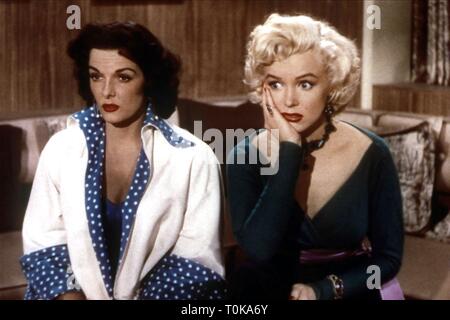 JANE RUSSELL, MARILYN MONROE, hommes préfèrent les blondes, 1953 Banque D'Images