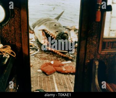 ROBERT SHAW, JAWS, 1975 Banque D'Images