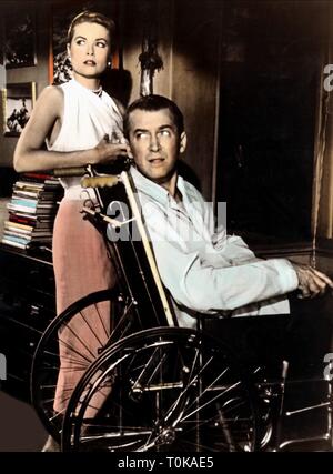 GRACE KELLY, JAMES STEWART, VITRE ARRIÈRE, 1954 Banque D'Images