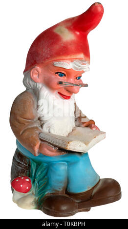 / Souvenirs kitsch, jardin de lecture gnome, Allemagne, vers 1970, Additional-Rights Clearance-Info-Not-Available- Banque D'Images