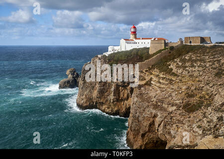 Phare de Cabo de Sao Vicente, près de Sarges Algarve, Faro, Portugal