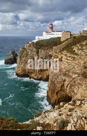Phare de Cabo de Sao Vicente, près de Sarges Algarve, Faro, Portugal