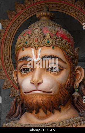 Chef Hanuman sur la place de la ville de Rishikesh, Inde, Close up Banque D'Images