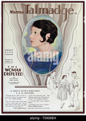 Norma Talmadge dans la Femme - Vintage 1928 Litige pré code silent movie poster Banque D'Images