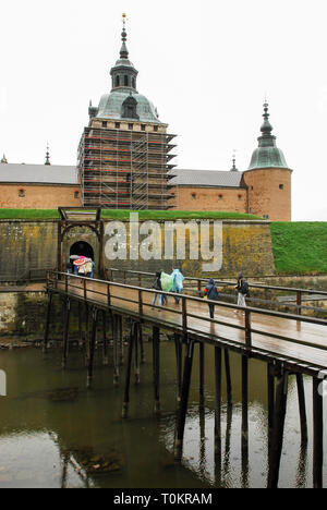 Kalmar Slott (Château de Kalmar) construite au xiie siècle et reconstruite au XVI siècle pour Renaissance résidence royale en Kalmar, Comté de Kalmar, Suède. 2 mai Banque D'Images