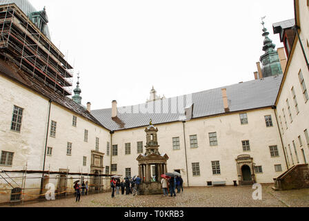 Kalmar Slott (Château de Kalmar) construite au xiie siècle et reconstruite au XVI siècle pour Renaissance résidence royale en Kalmar, Comté de Kalmar, Suède. 2 mai Banque D'Images