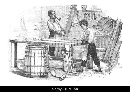 Carpenter - Vintage Engraved Illustration, 1894 Banque D'Images