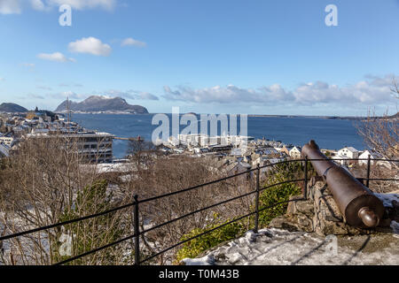 Voir la ville d'Alesund en Norvège. Banque D'Images