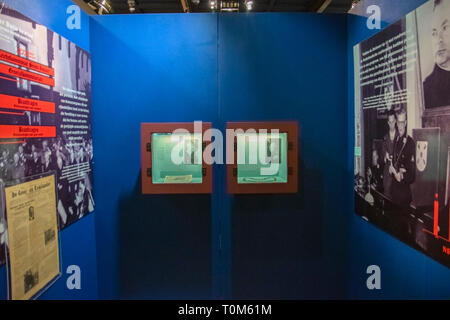 Salle d'exposition de Le Musée de la résistance à Amsterdam aux Pays-Bas 2019 Banque D'Images