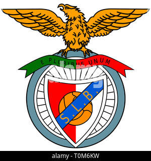 Logo de l'équipe portugaise de football Sport Lisboa e Benfica - Portugal. Banque D'Images