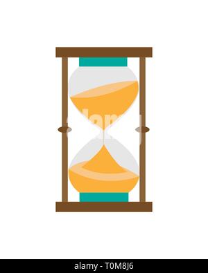 Hourglass isolé sur un blanc. Vector illustration Illustration de Vecteur