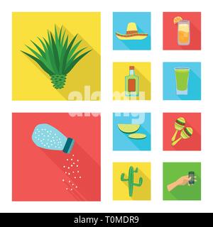 Agave sombrero,cocktail,bouteille,verre,DE,tilleul,,maracas,cactus,plante,mexicain,eau,alcool,sel,vert,bleu,instrument,coiffure,Bar,vodka,conteneurs,art,été,martini,gravure,vêtements,tonique,liquide célébration,cafe,Latin,carnaval,national,Mexique,tequila,fajita,fiesta,set,icône,,illustration,collection,isolé,design,graphisme,élément signe,télévision,ombre,vecteurs vecteur , Illustration de Vecteur