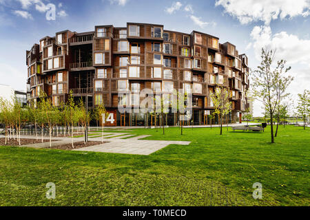 Résidence étudiante dans Tietgenskollegiet Ørestad district, Amager, Copenhague, Danemark Banque D'Images