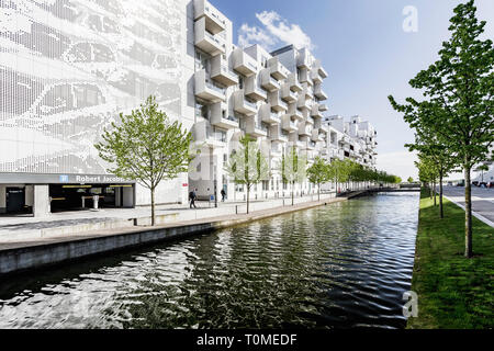 L'architecture moderne, Ørestad, Copenhague, Danemark Banque D'Images