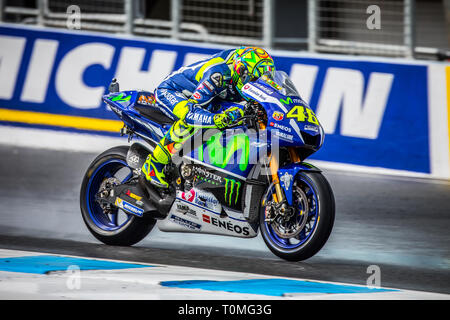 Phillip Island, Australie. 22 octobre, 2016. Pilote italien Valentino Rossi au Grand Prix Moto d'Australie 2016. Banque D'Images