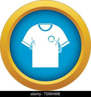 Soccer shirt bleu icône vector isolated Illustration de Vecteur