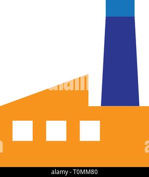 Modèle de l'icône de l'usine Illustration de Vecteur