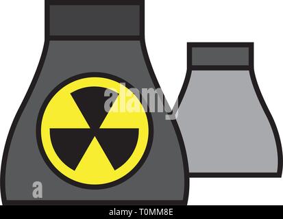 L'icône de l'usine nucléaire, Illustration de Vecteur