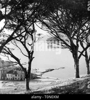 Géographie / voyages, France, Saint-Tropez, vue, Baie de Sainte-Maxime, 1950 Additional-Rights Clearance-Info-Not-Available- Banque D'Images