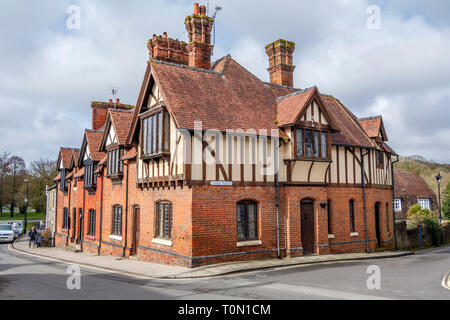 Cadre bois et brique bâtiment historique de Park Place dans Arundel, West Sussex, UK. Banque D'Images