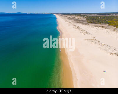 Vue aérienne de la plage de Carvalhal Comporta, Portugal Banque D'Images