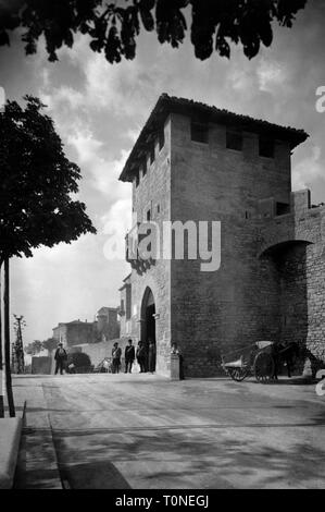 Porta del Lucho, République de Saint-Marin, l'Europe 1953 Banque D'Images