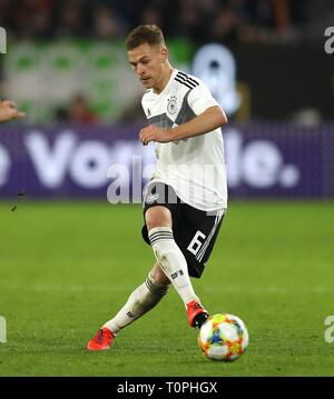 Wolfsburg, Allemagne. Mar 21, 2019. firo : 20.03.2019, Football, 2018/2019, Landerspiel : Équipe nationale : Allemagne - Serbie 1 : 1 simple action, Joshua Kimmich | Conditions de crédit dans le monde entier : dpa/Alamy Live News Banque D'Images
