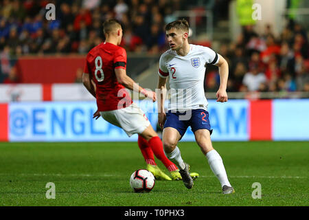 Bristol, Royaume-Uni. Mar 21, 2019. Jonjoe Kenny d'Angleterre U21s au cours de la match amical entre l'Angleterre U21 et U21 de la Pologne à Ashton Gate, Bristol, Angleterre le 21 mars 2019. Photo par Dave Peters. Usage éditorial uniquement, licence requise pour un usage commercial. Aucune utilisation de pari, de jeux ou d'un seul club/ligue/dvd publications. Credit : UK Sports Photos Ltd/Alamy Live News Banque D'Images