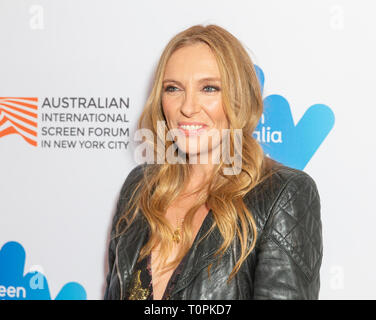 New York, NY - 21 mars 2019 : Toni Collette wearing dress par Ulla Johnson assiste à la 25e anniversaire de Muriel's Wedding de dépistage à l'Australian International Forum écran à Elinor Bunin Munroe Film Society of Lincoln Center Crédit : lev radin/Alamy Live News Banque D'Images