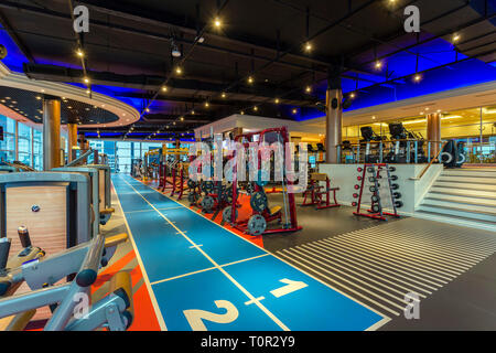 Intérieur du club Cascade et un Spa Health Club centre de remise en forme situé à Bangkok, Thaïlande. Banque D'Images