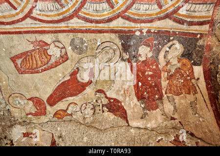 Photos et images de l'intérieur de l'église de fresques Comlekci, 10e siècle, le monastère Vadisi Vallée, anastır «Vadisi", de la vallée d'Ihlara Banque D'Images