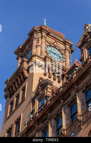 Richmond, VA. À l'horloge Historique de Main Street Station. Banque D'Images