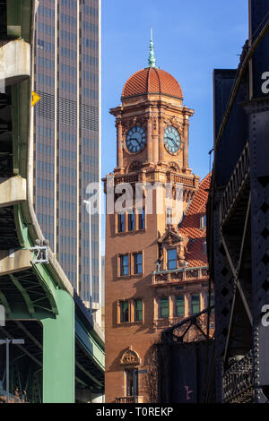 Richmond, VA. À l'horloge Historique de Main Street Station. Banque D'Images