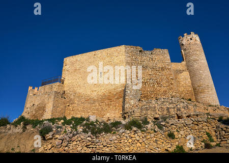 Le château de Xivert dans d'Alcalà de Xivert Castellon Templarios de l'Espagne Banque D'Images