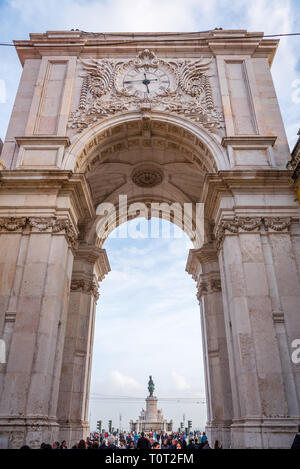 Arco da Rua Augusta, Lisbonne, Portugal Banque D'Images