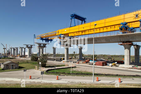 New Harbour construction Bidge, lumière du matin, Corpus Christi, Texas, United States. Banque D'Images