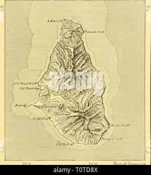 La terre et ses habitants de la terre et de ses habitants .. earthitsinhabita recl it291Année : 1891 MONTSEREAT. 471 Outre les industries du sucre et du rhum, depuis 1852 ont couvert de grandes étendues avec le citron-Groves, produisant presque toute l'acide citrique et le jus de citron consommé en Angleterre. Plymouth, la capitale, se trouve sur le côté ouest, mais .il rade, d'être trop exposé aux grands navires, est fréquenté seulement par les petites embarcations engagées dans la côte- Fig. 224.-MONTSEEEAT. L'échelle 1 : 180 OOO. 52° 15 62°iO- ouest de Greenwich OtolO brasses de profondeur. 10 à 100 100 brasses brasses. et vers le haut. 3 xMiles tra ing. Banque D'Images