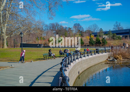 Belle journée de printemps au parc. Brooklyn, printemps Banque D'Images